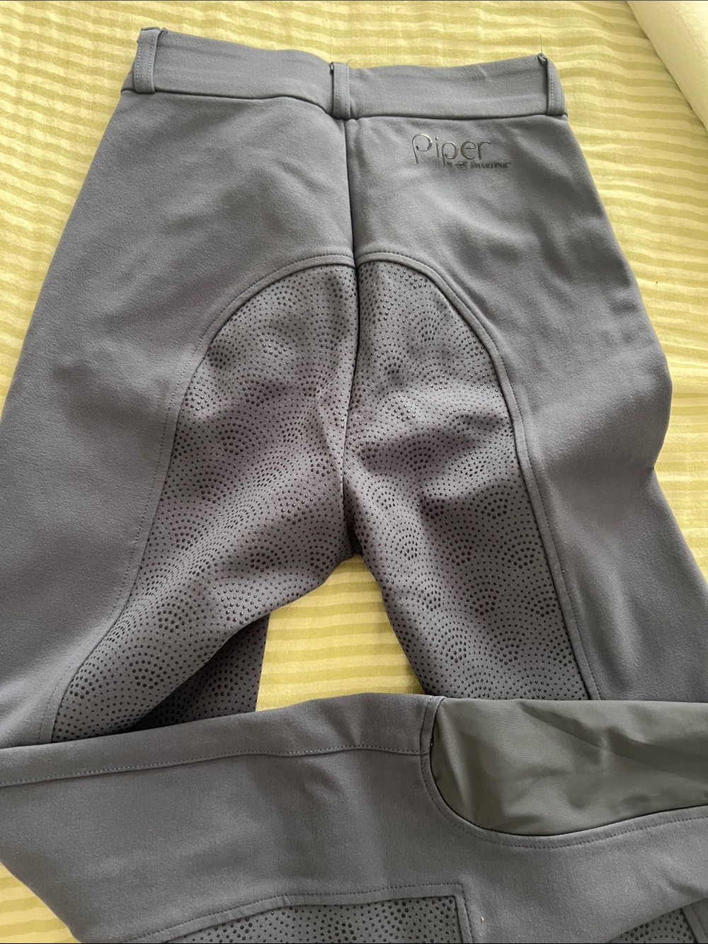 Piper Kids Gray Silicone Grip Riding Leggings - Gray